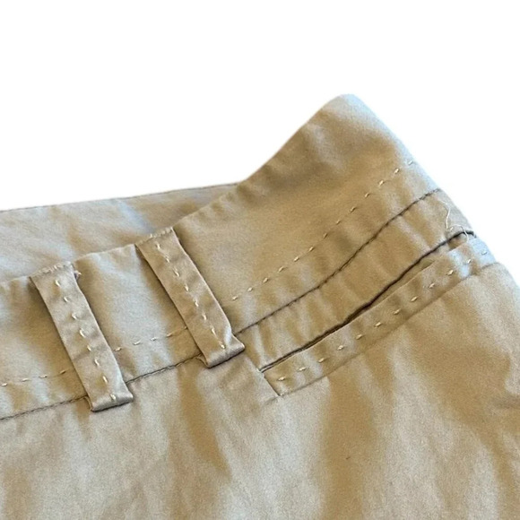 Lane Bryant Khaki Bermuda Shorts Flat Front Casual Cotton Size 16 Women's - Picture 3 of 9